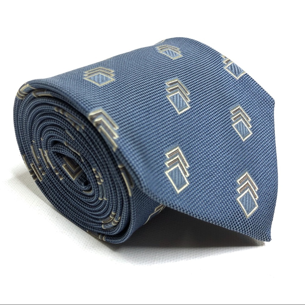 Ermenegildo Zegna Mens 100% silk tie blue